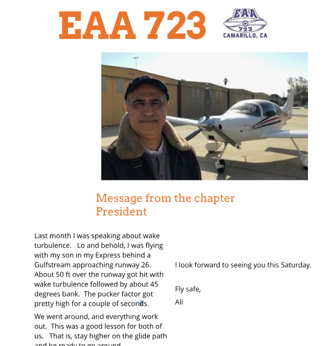 EAA 723 April 2024 Newsletter